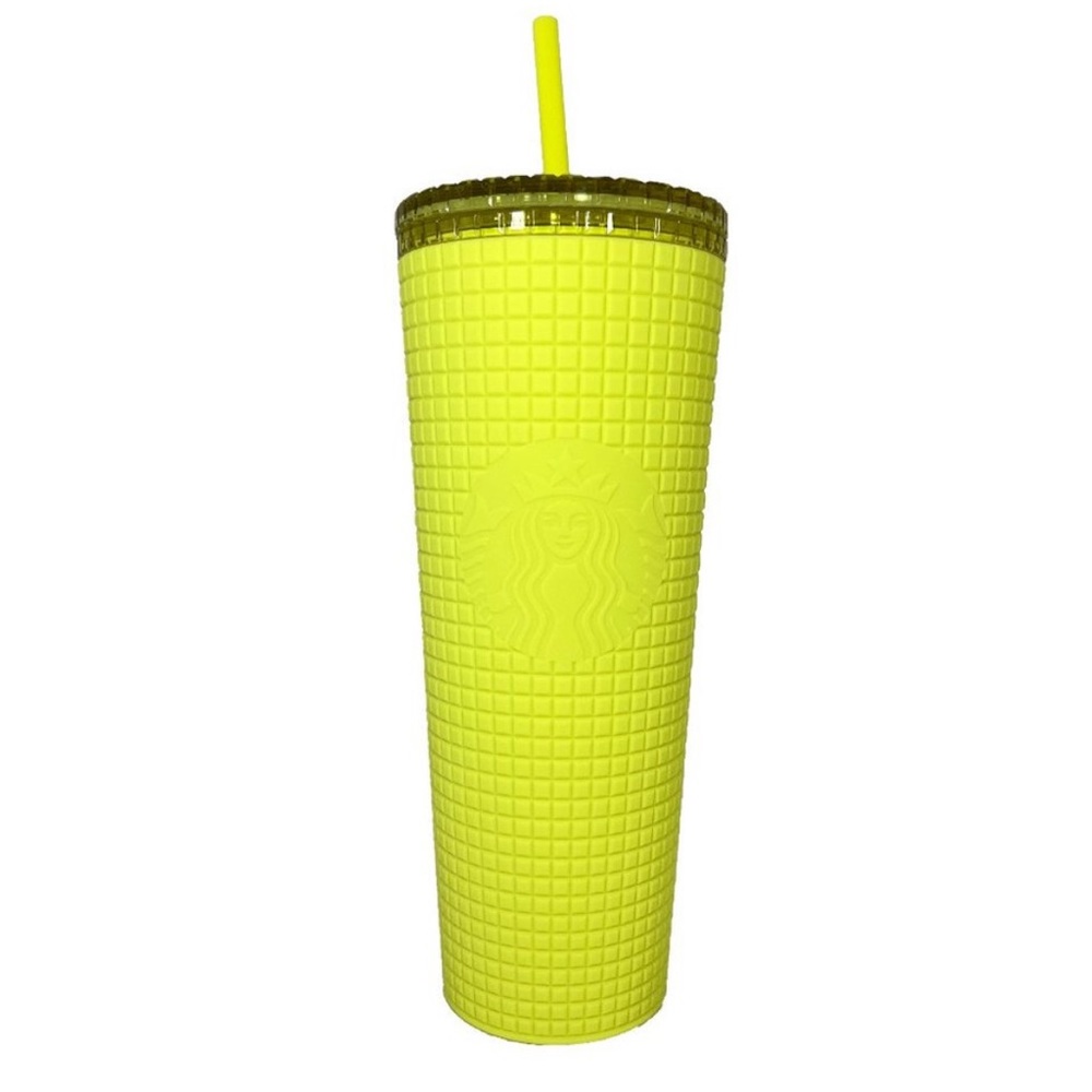 Starbucks Tumbler Yellow(like a neon yellow)- Soft Touch 24oz Venti Cold Cup